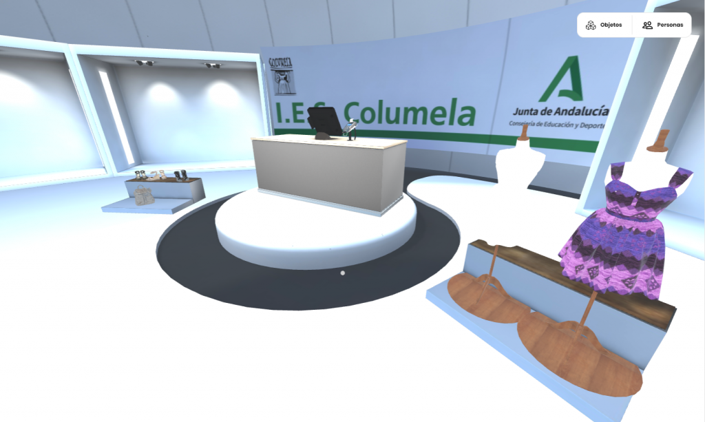 Simulador ReactivaFP y espacio inspiracional del IES COLUMELA (Cádiz) de Escaparatismo para el sector de Comercio