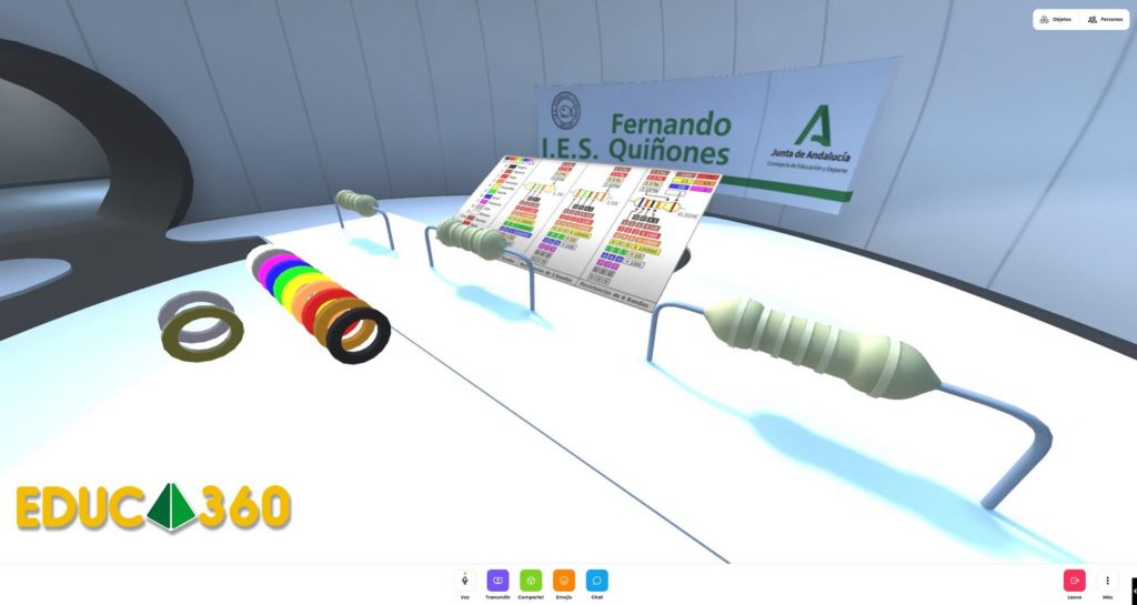 Simulador de Realidad Virtual y espacio inspiracional del IES FERNANDO QUIÑONES (Chiclana de la Frontera, Cádiz) para el sector de Electrónica